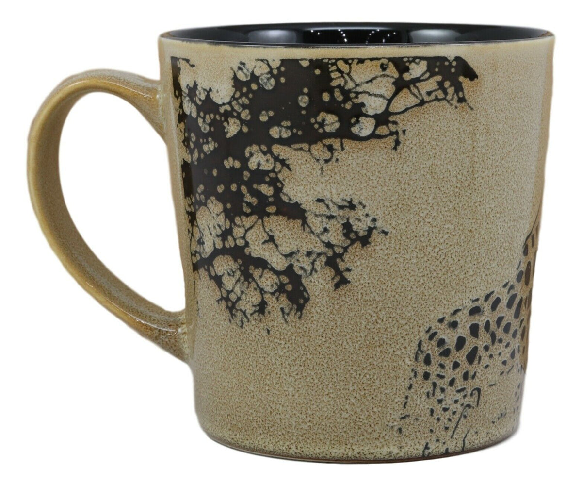 Ebros Savanna Wildlife Mother Giraffe And Calf Family Drinking Ceramic Mug