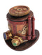 Ebros 7 Inch Steampunk Themed Machinery Hat Jewelry/Trinket Box Figurine