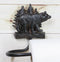 Ebros Whimsical Black Bear Toilet Paper Holder Bathroom Wall Decoration 8.25"H