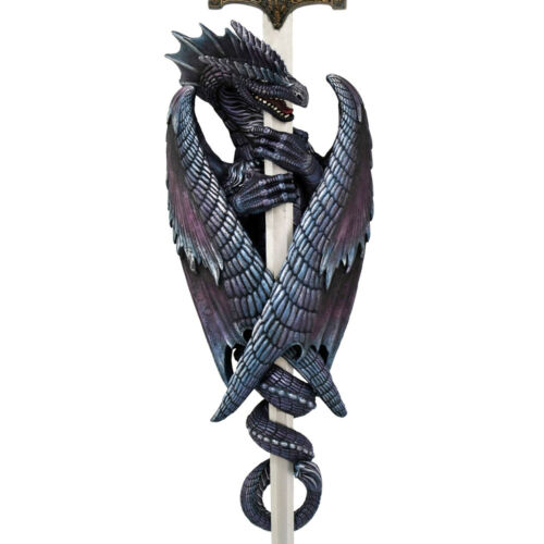 Legend Of The Swords Large Twilight Night Dragon Wall Plaque Sword Blade Holder