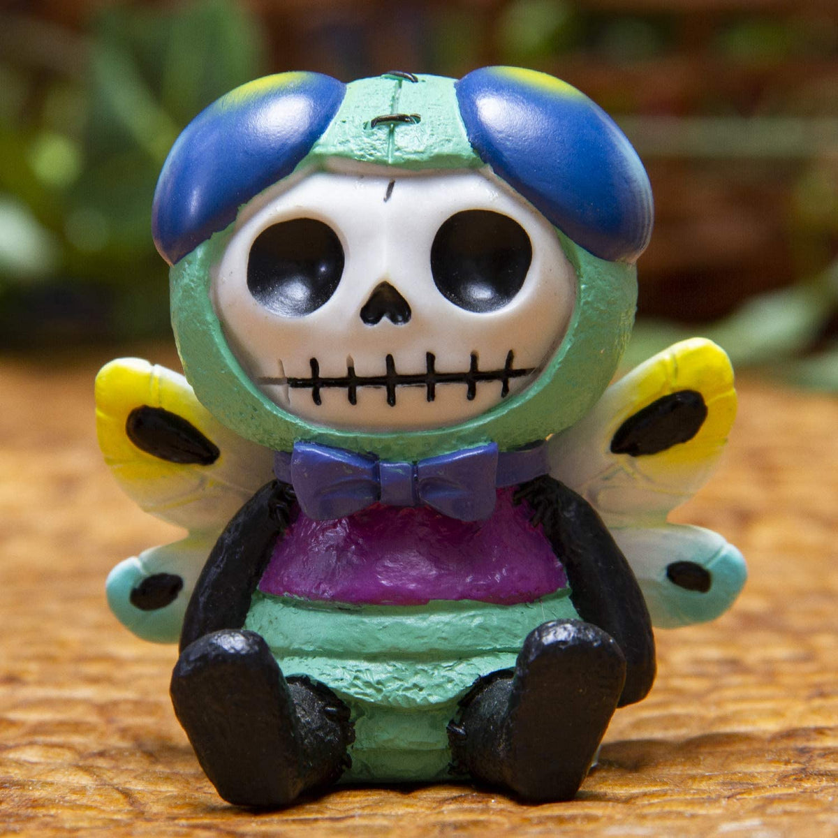 Furry Bones Rainbow Dragonfly Queen Skeleton Furrybones Macabre Figurine 2.5"H