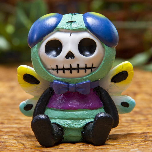 Furry Bones Rainbow Dragonfly Queen Skeleton Furrybones Macabre Figurine 2.5"H