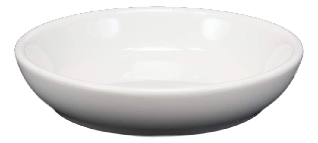Ebros White Porcelain Contemporary Condiments Soy Sauce Dipping Plate or Dish Set of 6 Great Housewarming Gift Or Party Decor For Sushi Asian Dining Oil Chili Paste Chip Dips Restaurant Supply