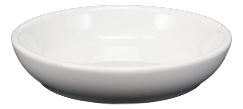 Ebros White Porcelain Contemporary Condiments Soy Sauce Dipping Plate or Dish Set of 6 Great Housewarming Gift Or Party Decor For Sushi Asian Dining Oil Chili Paste Chip Dips Restaurant Supply