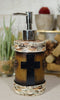 Rustic Western Cross With Birchwood Accent Liquid Soap Or Lotion Pump Dispenser