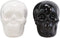 Ebros Solid Black And White Sugar Skulls Salt And Pepper Shakers Set Ceramic