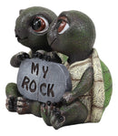 Ebros Nautical 'My Rock' Loving Romantic Turtle Couple Figurines 2 Parts Set