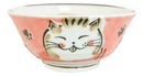 Made In Japan Pink Lucky Cat Maneki Neko 16oz Soup Rice Cereal Bowls Set of 6