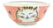Made In Japan Pink Lucky Cat Maneki Neko 16oz Soup Rice Cereal Bowls Set of 6