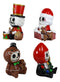 Ebros Christmas FurryBones Characters Skeleton Limited Edition Figurines Set Of 4
