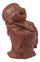 Laughing Buddha Rubbing Fat Belly Feng Shui Bodhissatva Maitreya Mini Figurine