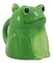 Topsy Turvy Ceramic Green Frog With Water Lily Handle Coffee Mug Drink Cup 11oz