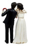 Day Of The Dead Wedding Skeleton Bride & Groom Cake Topper Figurine Love Eternal