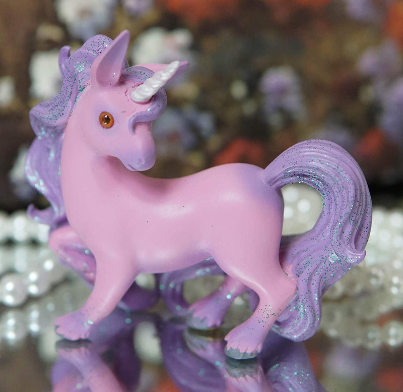 Ebros Whimsical My Little Unicorn Horse Figurine in Pastel Colors (Pink Sera)