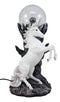 Ebros Majestic Power Rearing White Unicorn Electrostatic Plasma Ball Lamp Statue