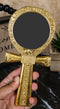 Ebros Egyptian Gods Winged Scarab Dual Cobra Uraeus Ankh Shaped Hand Mirror