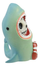 Furry Bones Sharkie Great White Shark Costumed Skeleton Figurine With Tube 3"H