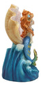 Ebros Colorful Ocean Mermaid Mergirl With Giant Shell Rising Over The Waves Figurine