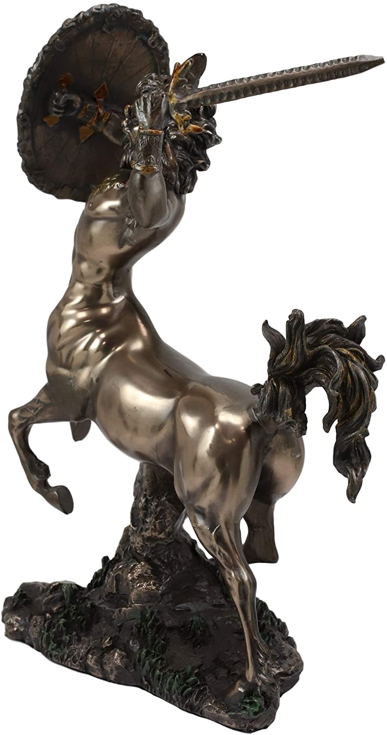 Ebros Greek Centaur Charging with Sword and Shield Statue 11.5" Tall Figurine - Ebros Gift