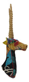 Wild Gazelle Antelope Hand Crafted Paper Mache In Sari Fabric Wall Head Decor