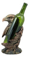 Ebros Large Patriotic Bald Eagle Wine Bottle Holder Figurine in Faux Bronze Finish 10" High