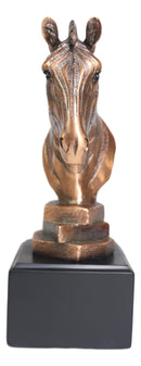 Ebros Madagascar Safari Zebra Horse Bust Statue In Bronze Electroplated Finish