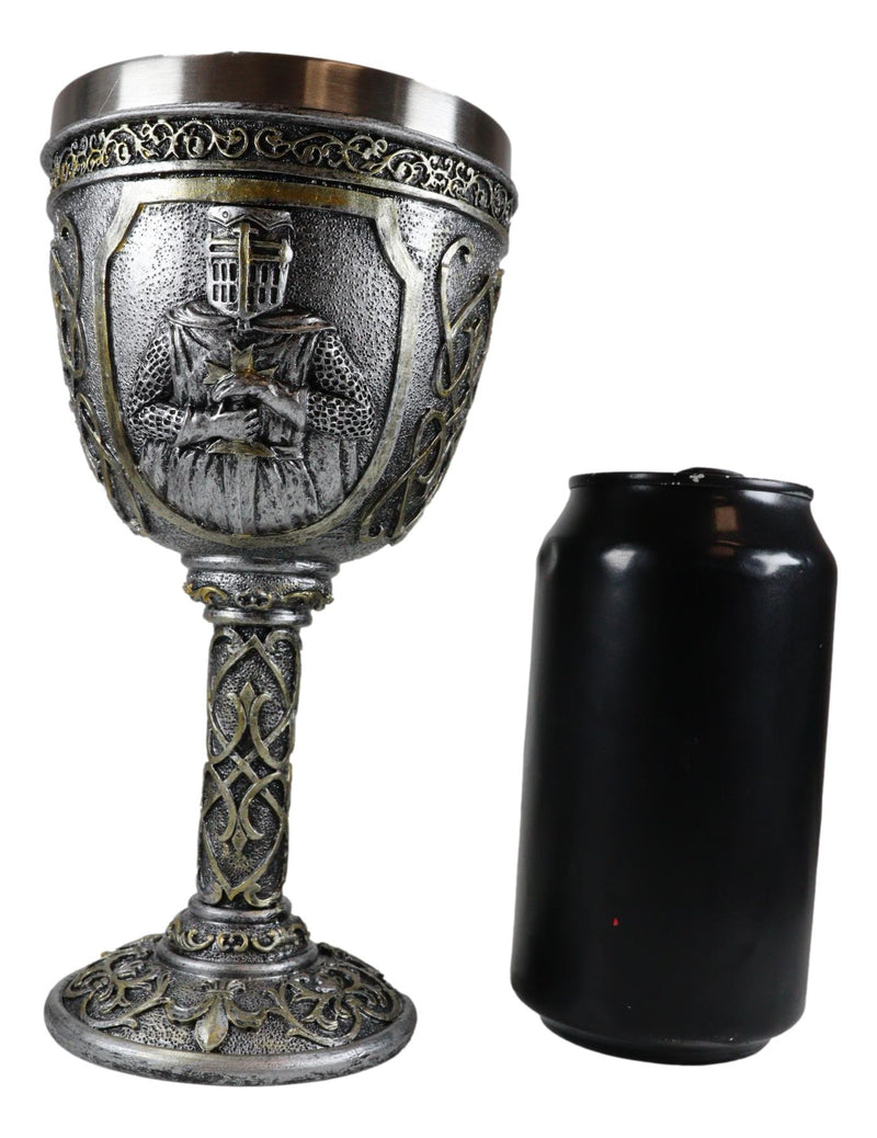 Ebros Medieval Templar Crusader Knight Of The Cross Wine Goblet Chalice 10oz