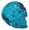 Set Of 4 Blue Translucent Witching Hour Gazing Skull Acrylic Miniature Figurines