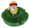 Gypsy Rasta Gnome Smoking Rolled Stash Sitting On Green Leaf Cigarette Ashtray