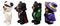 Halloween Frankenstein Witch Mummy Vampire Terror Bears Figurine Set of 4