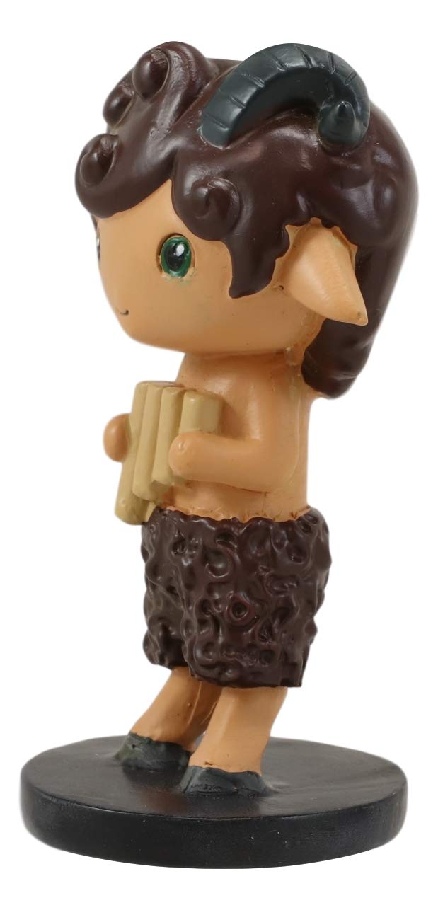 Greekies Greek God Of The Wild Music And Lust Pan Holding Flute Figurine 3.75"H