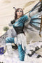 Ebros Gift Large Snowcap Winter Huntress Fairy With Bow and Arrow By Alpha Wolf Fenrir Figurine 18"H