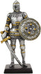 Ebros Royal Knight with Dagger Sword and Round Shield Miniature Figurine 5" H