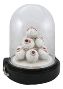 Occult Wicca Witchcraft Eyeballs Mound of Eyes In LED Light Cloche Glass Dome