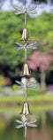 Ebros Gift Verdi Green Beautiful Cottage Garden 4 Dragonflies With Bells Aluminum Resonant Relaxing Wind Chime Pool Patio Garden Decor Dragonfly Insect Feng Shui Symbol Of Happiness And New Beginnings