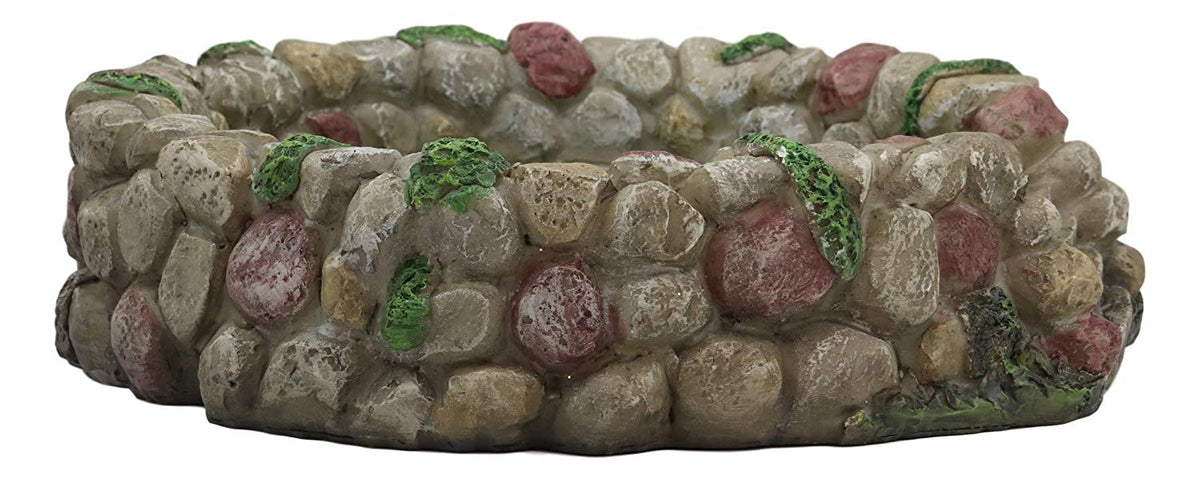 Fairy Garden Village Stone Walls Planter Landscape with Steps Display Figurine