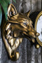 Wolf Animal Head Single Wall Hook Hanger Animal Shape Rustic Faux Bronze Figure