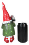 Whimsical Green Thumb Gnome Planting Toadstool Mushroom with Shovel Figurine