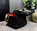 Ebros to Have & to Hold Skeleton Lovers on Black Rose Wreath Trinket Box