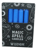 Dark Blue Wisdom Truth Pack of 12 Wicca Occult Witch Ritual Spell Chime Candles