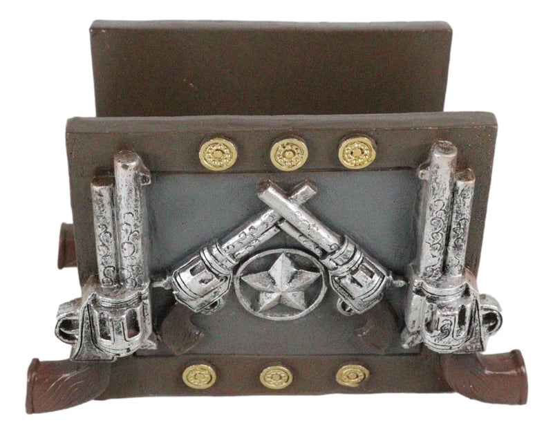 Ebros Wild Wild West Texas Star And Six Shooter Pistols Cowboy Napkin Holder