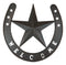 19"H Rustic Western Lucky Horseshoe and Lone Star Welcome Sign Wall Sign Plaque