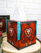 Western Cowgirl Red Valentines Love Heart Lace Scrollwork Tissue Box Cover Decor