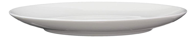 Ebros Pack Of 4 Kitchen Dining Modern Contemporary Sleek Design Natural White Porcelain Round Plates Restaurant Supply Dishwasher And Microwave Safe (10" Dinner Entree Serveware Plate)