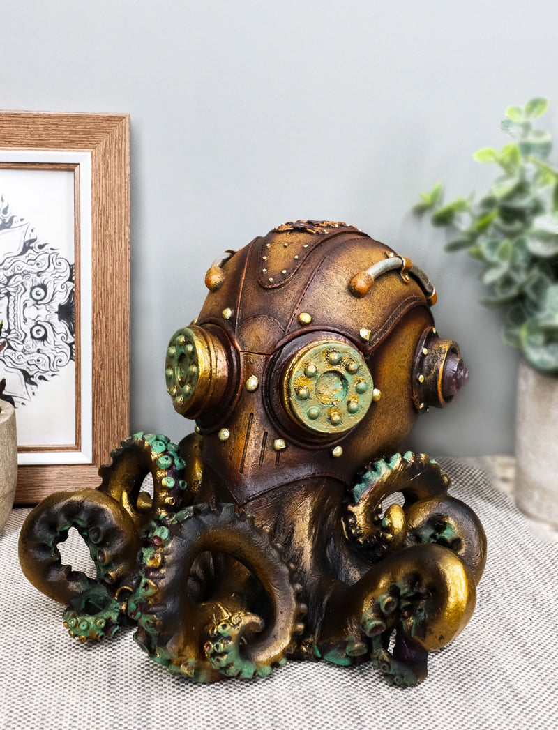 Ebros Gift Steampunk Octopus Marauder Cyborg Infantry Decorative Box Figurine 5.5"H