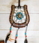 Ebros Western Lone Star Horseshoe Dreamcatcher Wall Hanging Decor 5"Diameter