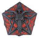 Ebros Red Gothic Pentagram Sabbatic Goat Baphomet Decorative Jewelry Box