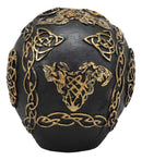 Ebros Celtic Trinity Knotwork Crusader Templar Knights Cross Black Gold Skull Statue