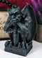 Ebros Stoic Warrior Notre Dame Gargoyle Holding Gothic Bat Sword Figurine 6.5"H