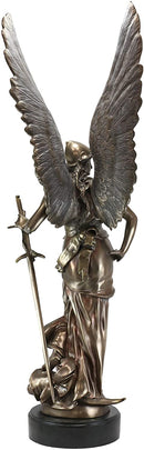 Ebros Large 35" Tall Winged Victory Angel of Justice with Sword & Helmet Statue